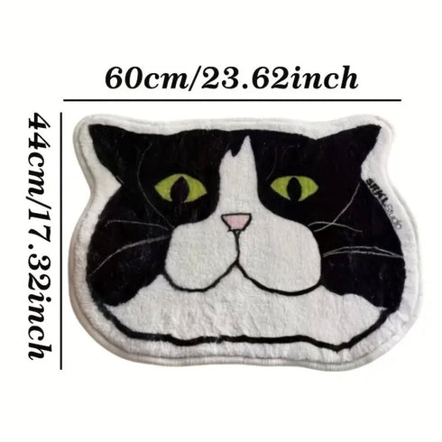 フェイクカシミヤ 猫型 滑り止めマット - ナショナルマート通販